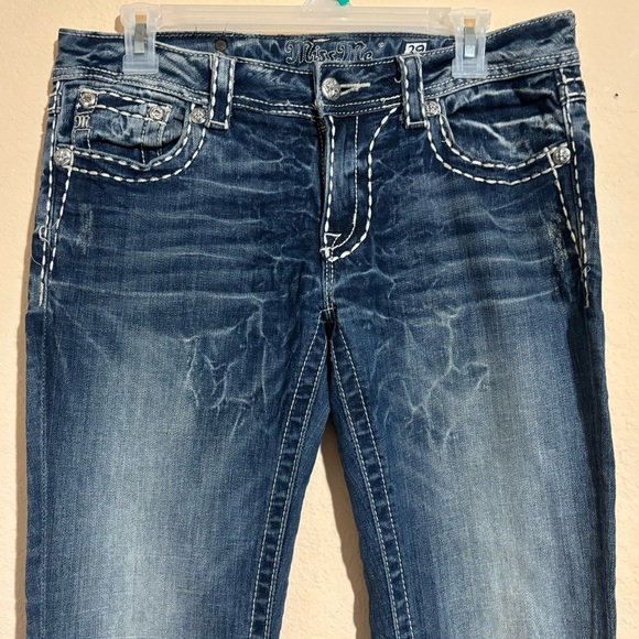 Miss Me Western Denim Jeans Size 29 Bootcut Embroidered Pattern - Picture 2 of 10